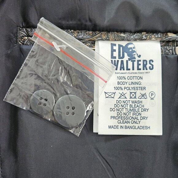 Ed Walters Blazer 42R Gray Corduroy Cotton Sport Coat 2B 1 Vent Academia Preppy - Picture 12 of 16